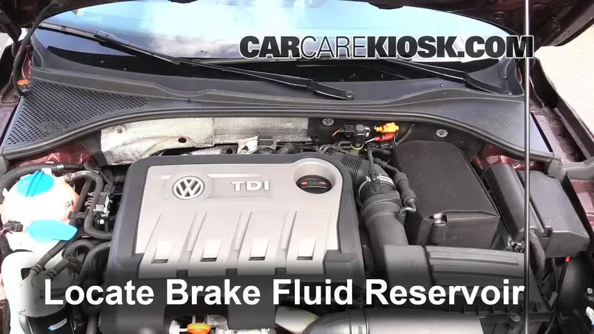 2013 Volkswagen Passat TDI SE 2.0L 4 Cyl. Turbo Diesel Brake Fluid Check Fluid Level